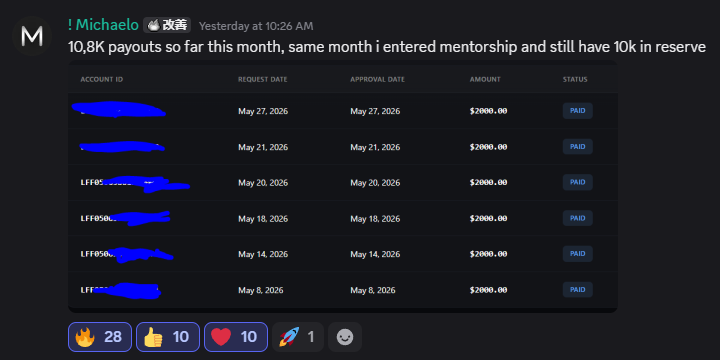 Payout proof from Michaelo