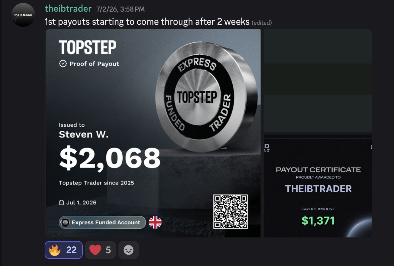 Payout proof from theibtrader