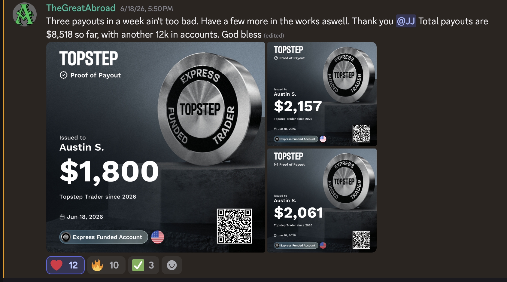 Payout proof from TheGreatAbroad