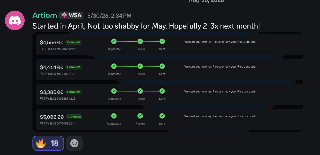 Payout proof from Artiom