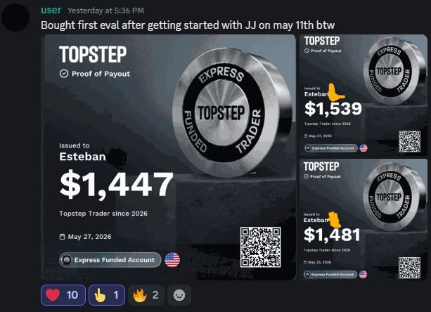 Payout proof from Esteban
