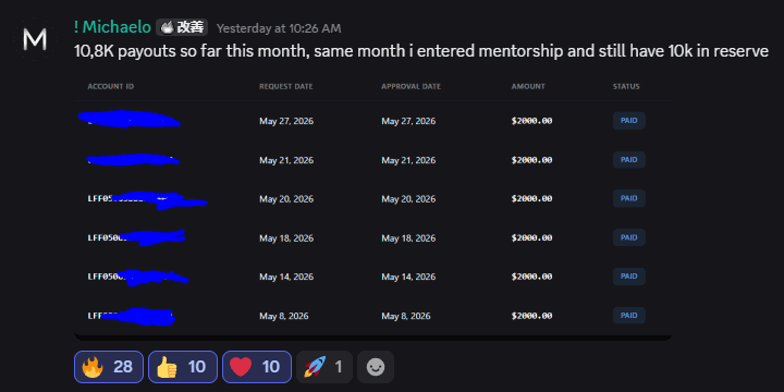 Payout proof from Michaelo